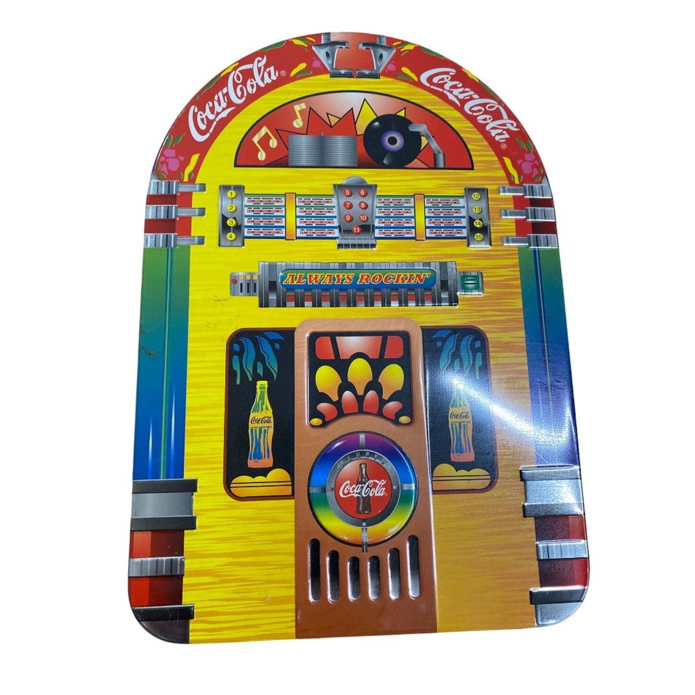 Vintage Coca Cola jukebox collectible tin